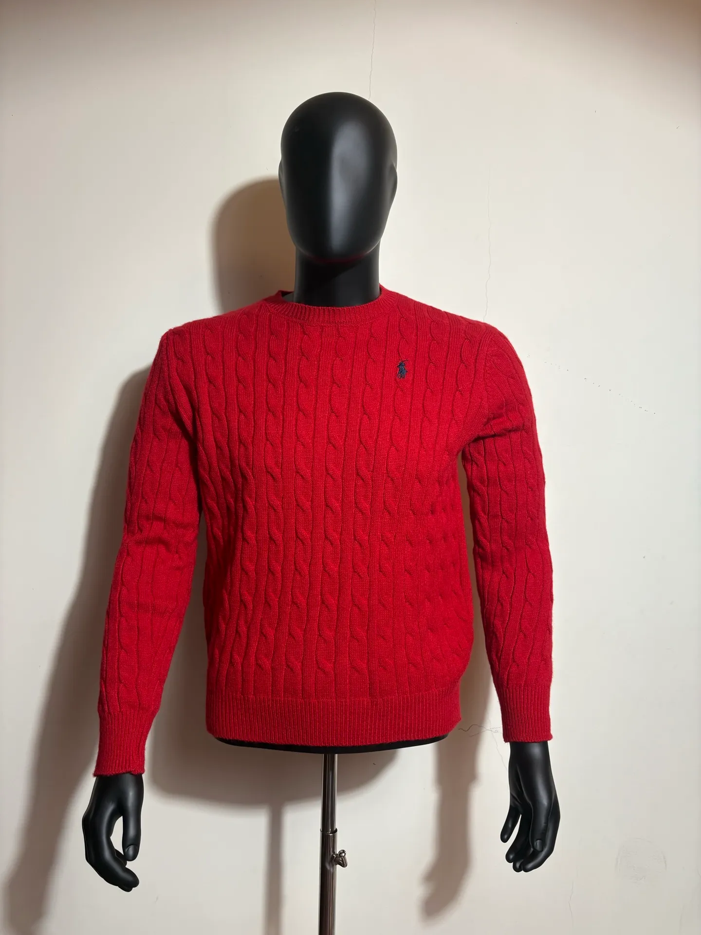 P190 000010 #FF2223 Polo Ralph Lauren solid cable knitted sweater brown Size: S-XXL